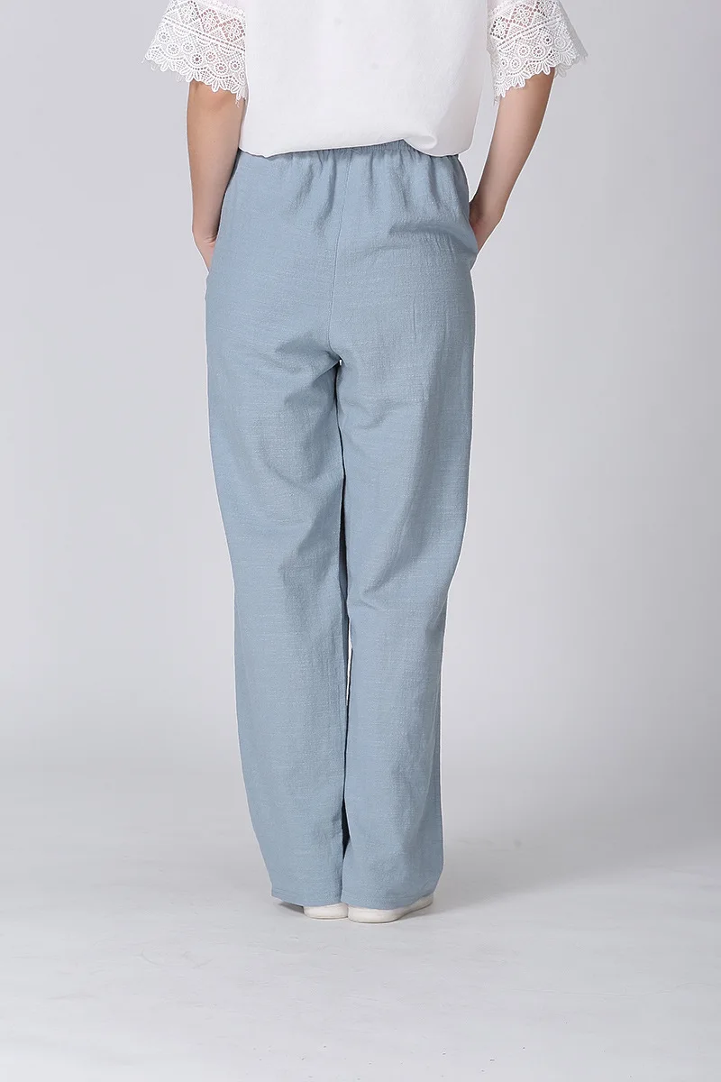 Женские хлопковые льняные брюки на весну, лето, осень, Pantalon Femme ete, домашние штаны для отдыха размера плюс 5xl 6xl 7xl, мешковатые женские брюки WS122