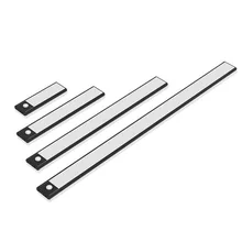 Ультра-тонкий движения PIR Сенсор светодиодная подсветка под шкаф 23/40/60 см шкаф СВЕТОДИОДНЫЙ светильник зарядка через usb ночной Светильник