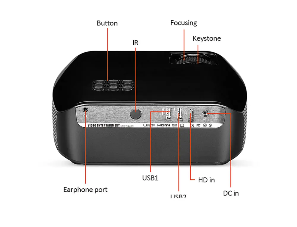 ALSTON F10 Мини проектор 2800 люмен HD видео проектор светодиодный проектор для домашнего кинотеатра Поддержка 1080p HDMI USB с подарком