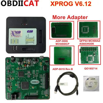 

OBDIICAT Newest Version XPROG V6.12 X-prog ECU Programmer Tool Metal Box XProg-M Box V6.12 X Prog M Full Adapters