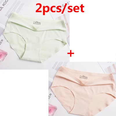 2pcs Color 6 2 шт., кружевные сексуальные трусики, женское нижнее белье, бесшовные трусики, однотонное нижнее белье, женское нижнее белье, женские трусы, комфортные трусики - Цвет: 2pcs Color 6