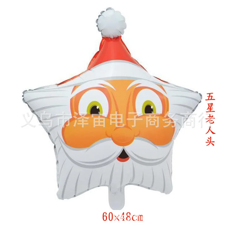 New Christmas Balloons Santa Claus Christmas Tree Snowman Balloon Christmas Aluminum Film Decorative Balloon