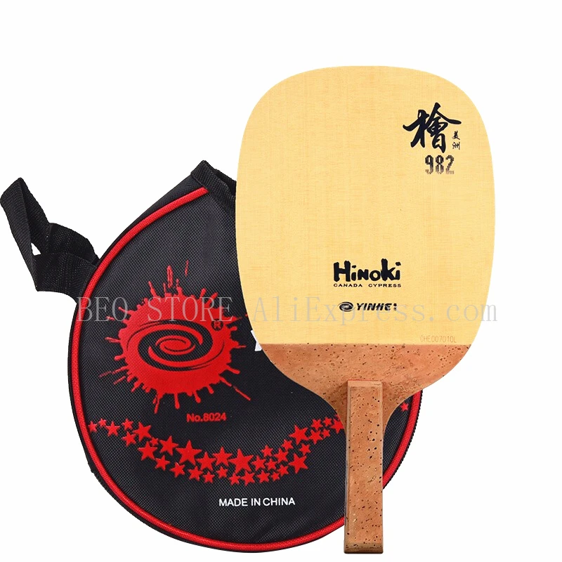 YINHE 982 Japanese Penhold JS Hinoki Table Tennis Blade / 1 Ply SOLID Hinoki / Ping Pong Bat / Paddle / Ping-pong Racket dhs hurricane g table tennis blade 2 sides different material koto limba 5 2ac loop quick attack ping pong bat racket