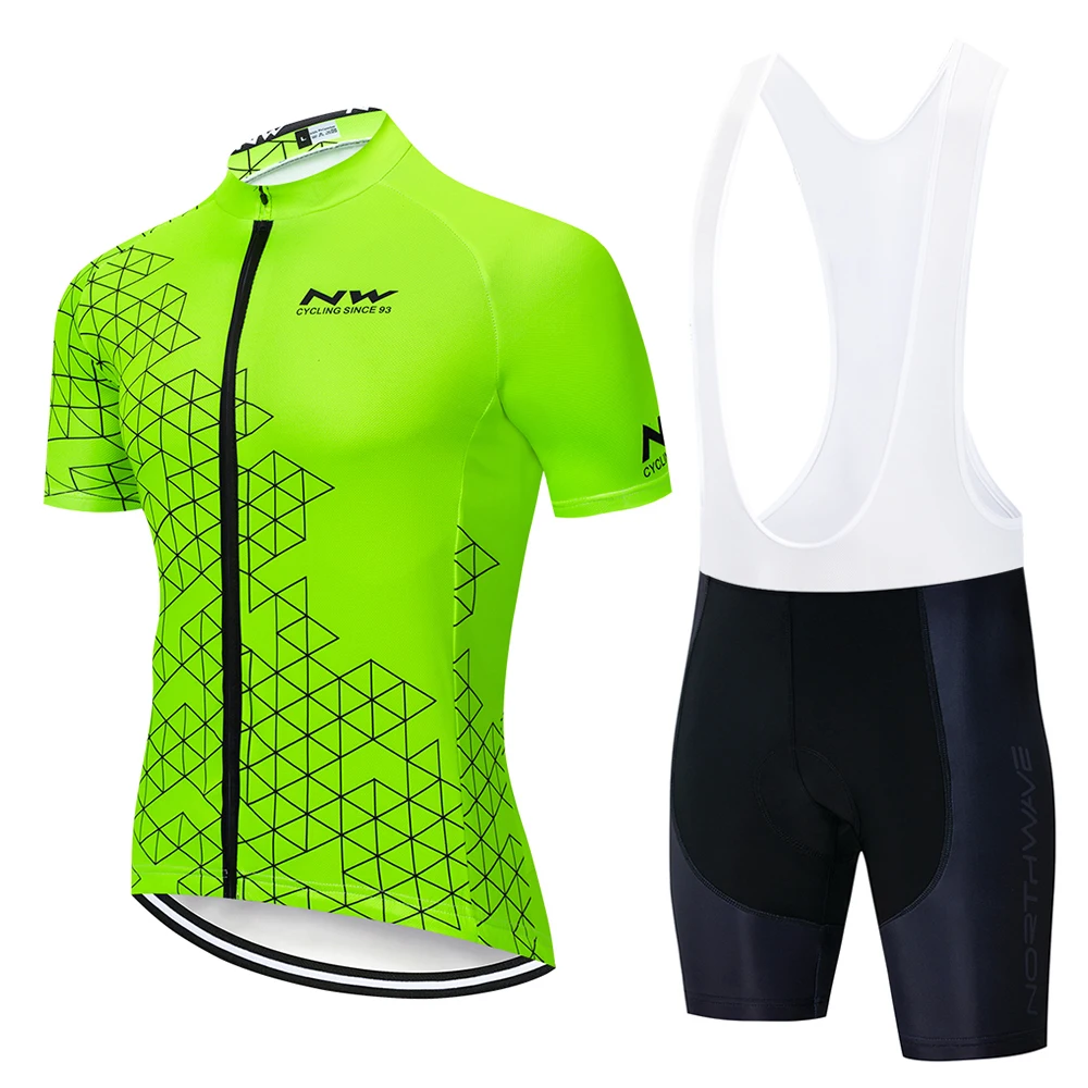 summer new NW cycling sports bike racing team suit men's short-sleeved outdoor equipment - Цвет: Traje de manga corta