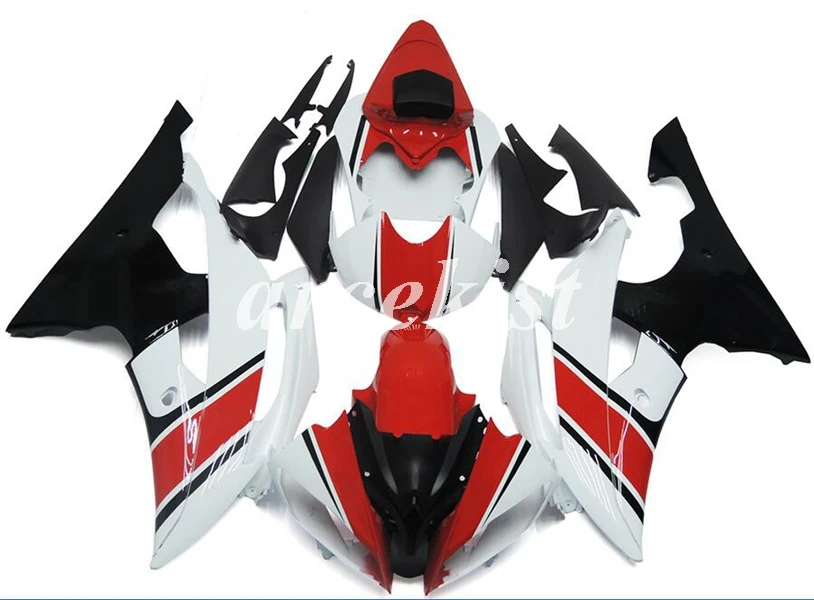 ABS литья под давлением Обтекатели комплект подходит для YAMAHA YZF-R6 2008- 08 09 10 11 12 13 14 15 16 Кузов Набор белый красный черный