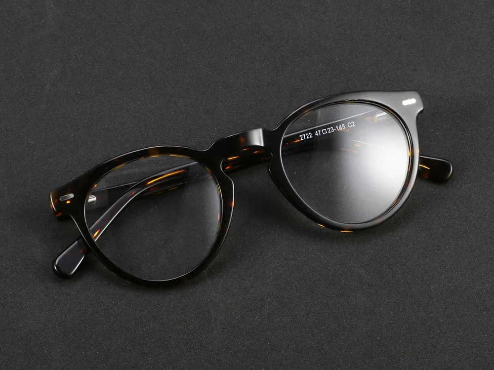 Круглые Wonen мужские Оптические очки ацетат Gafas близорукость Oculos De Grau мужские очки оправа