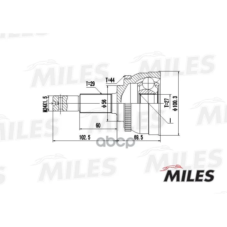 Шрус Nissan Maxima Iv A33 2.0-3.0 00-06 Нар. Abs Miles Ga20298 Miles арт. GA20298