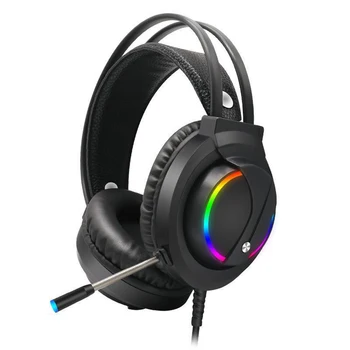 

RGB Over-Ear Gaming Headphone Surround Sound USB Wired Headset Enduring Gorgeous for Computer Tablets Smartphone