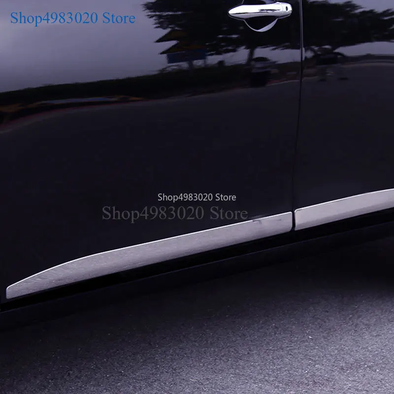 Для Nissan PATROL Y62 2010- Infiniti QX56 QX80 ABS Хромированная Боковая дверь молдинги корпуса защитный вкладыш гарнир крышка планки 4 шт
