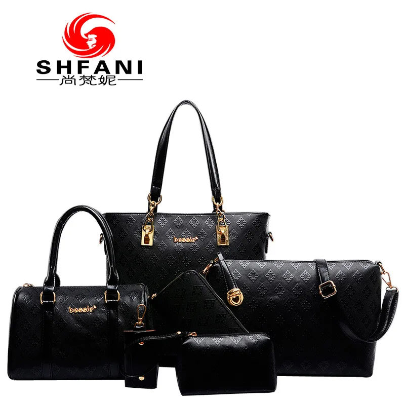 

2018 New Style Still Fani WOMEN'S Bag Europe And America Different Size Bags Six Pieces Set-Style Hand Shoulder Oblique Bag