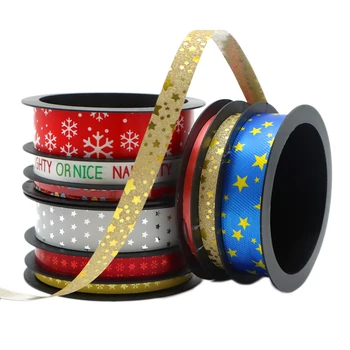 

Christmas Love Ribbons Gift Florist Printing Packaging Baking Cake Shop Ribbon Polyester Tape,1Yc13316