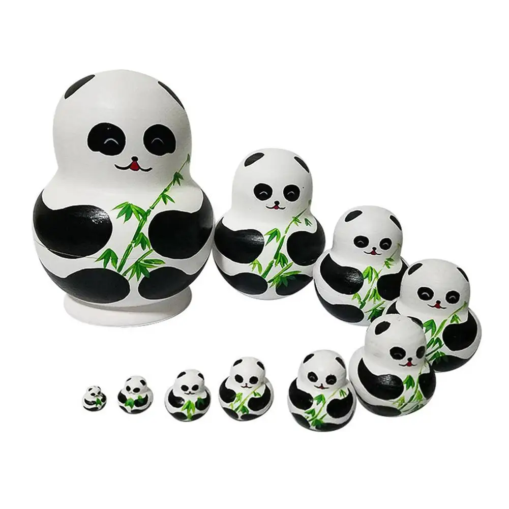 Новинка подставные куклы деревянная панда русское гнездо ручной работы