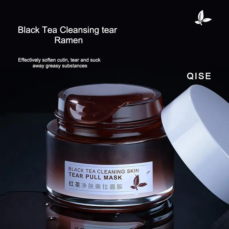 Qise Black Tea Cleansing Peling Mask Shrink Pores Blackheads Cleansing