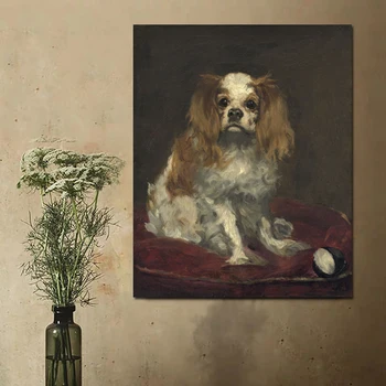 

Edouard Manet Dog Canvas Painting Prints Living Room Home Decor Artwork Modern Wall Art Oil Painting Posters Picture Accessories