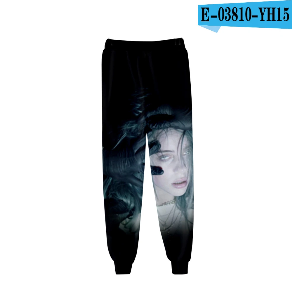 Повседневные брюки Billie Eilish3D, популярные брюки для мужчин и женщин, модные новые осенне-зимние удобные спортивные штаны золотистого цвета с 3D рисунком для мальчиков и девочек - Цвет: 3D pants