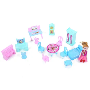

1Set 16Pcs lol dolls furniture TV chair table Bathtub sofa Bed toys for Kids lol accessories size suit for LOL dolls toys