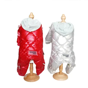 

S-xl Sizes Pet Clothes for Small Medium Dogs Red Silver Colors Dog Clothing for Autumn and Winter Cotton Clothes Small Dogs