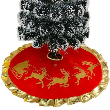 

Christmas Tree Round Floor Cover Trees Skirt Christmas DIY Decoration Xmas Tree Sweater New Year Supplies Wedding Decor