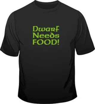 

Dwarf Needs Food RPG Gamer Funny Mens Loose Fit Cotton T-Shirt