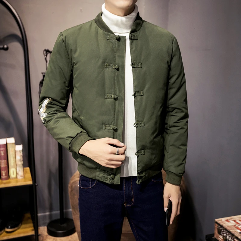 

Fashion Stand Collar Male Parka Jacket Mens Winterjas Heren Solid Thick Jackets Coats Man Winter Parkas M-5XL Winter Jacket Men