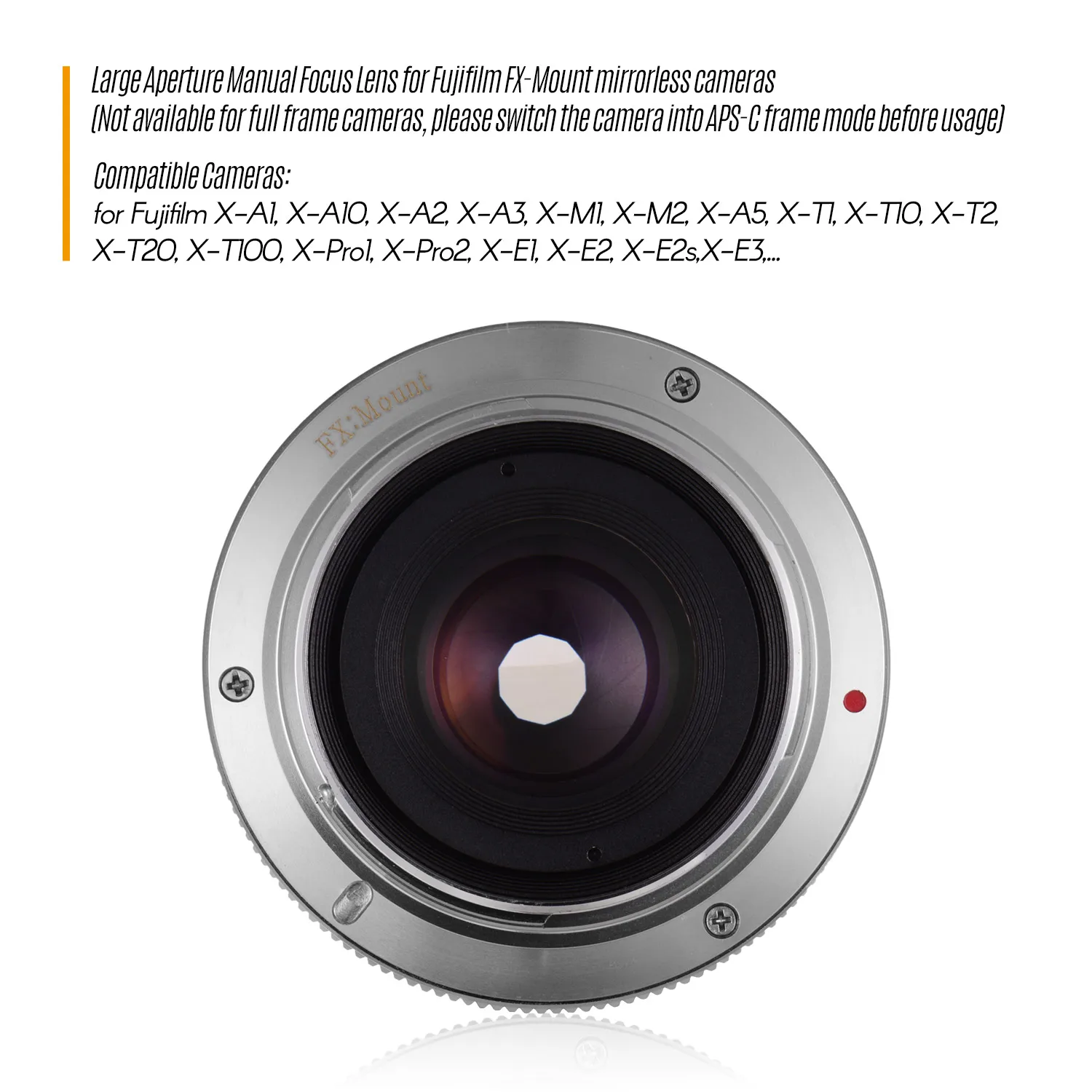 Andoer 25 мм F1.8 ручная фокусировка объектив большая апертура беззеркальная камера объектив E-Mount объектив для sony APS-C рамка ILDC камера s