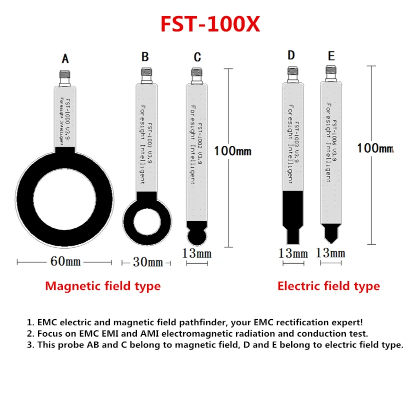 FST-100X EMC EMI EMS ближнего поля зонд антенна магнитного поля электрического поля 9 K-6G проводящее излучение выпрямление использования