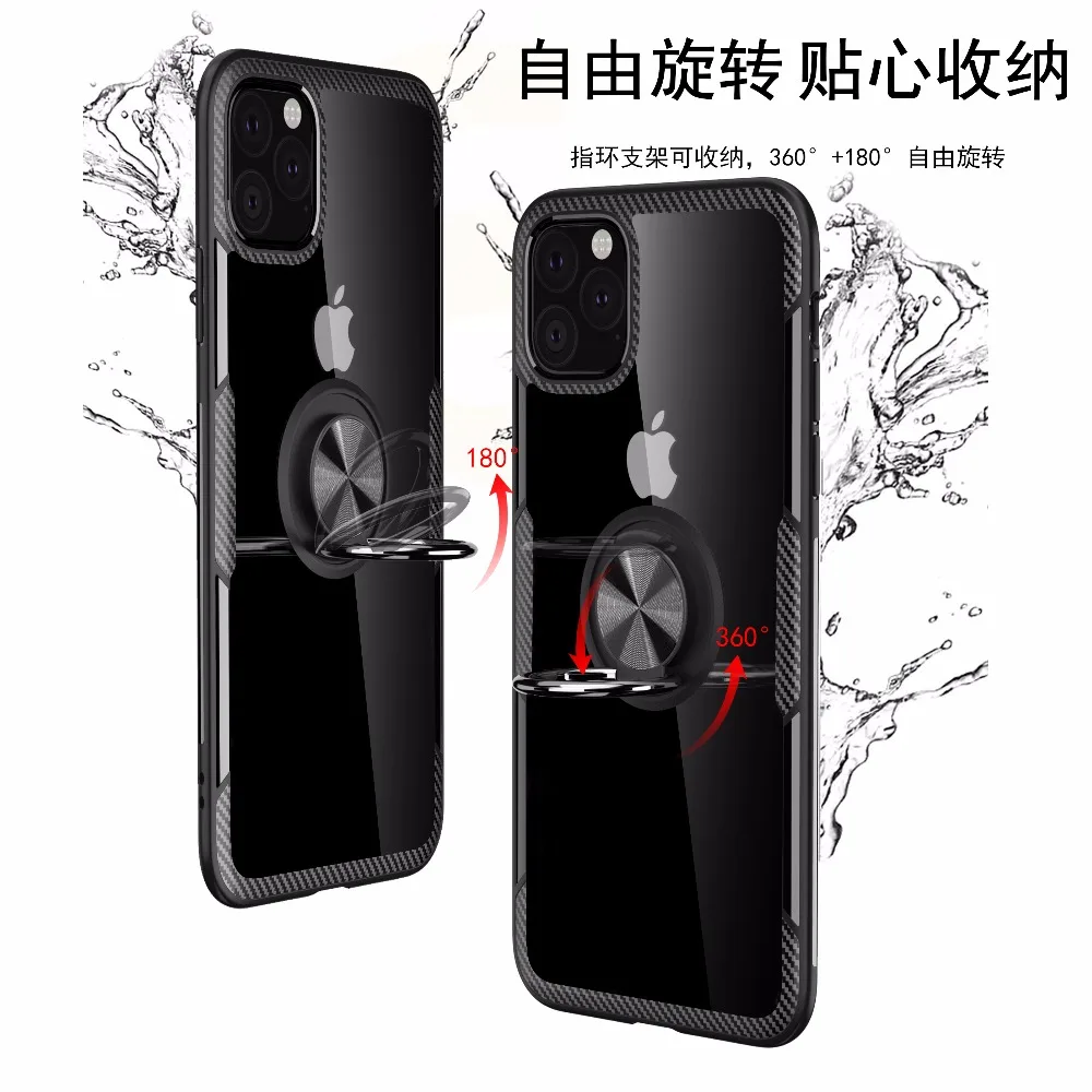 50 шт./лот кольцо прозрачный ТПУ+ PC Горячая Распродажа чехол для iphone 6 7 8 X XS XR XS Max 6 7 8 plus 11 Pro Max жесткий чехол