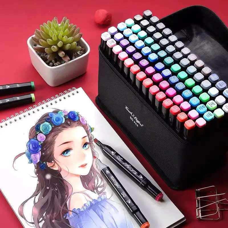 

2020 Sharkbang 30/40/60/80/168 Colors Double Headed Touch Marker Pen Graffiti Drawing Art Sketch Painting Manga Markers Pens