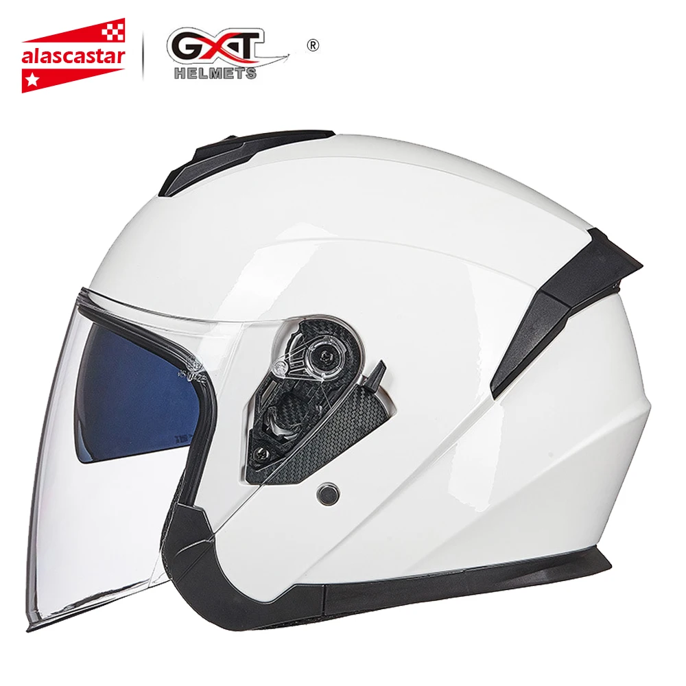 GXT мотоциклетный шлем для мужчин Casco Moto шлем половина лица скутер лицо Байкер мотоциклетный шлем для верховой езды двойные линзы для мужчин и женщин