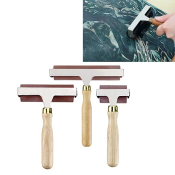

5/10/15cm Heavy Duty Hard Rubber Roller Printing Ink Artists Tool Paint Tool Sets Professional Hard Rubber Brayer Roller for Pri