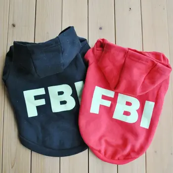 

FBI Dog Pet Hoodie Coat Chihuahua Dog Sweatshirt French Bulldog Warm Puppy Clothes Hoodie For Dog S-XL