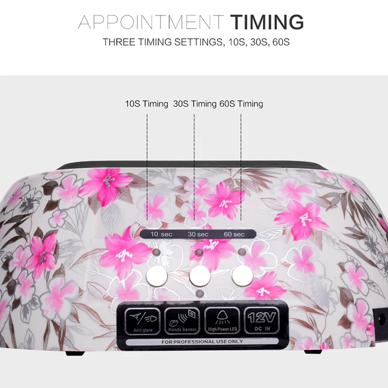 ABVP Professional Nail Art 110V 240V Voltage Led+Uv Lamp Gel Nails Dryer Eu Plug