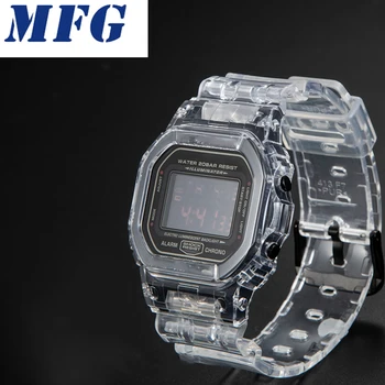 

Transparent Watchband Strap WatchFrame DW5600 5610 Series DW/GW5000 bezel Bracelet with Metal Clasp
