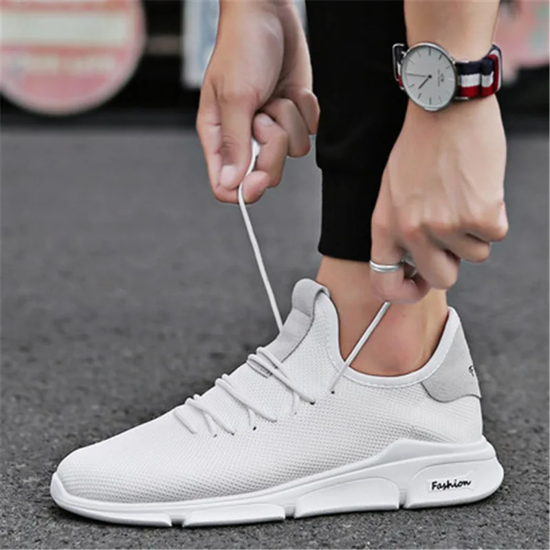 Летняя обувь; мужские кроссовки; ультравысокие баскетбольные кроссовки; Homme Air Huaraching; дышащая повседневная обувь; Sapato Masculino Krasovki - Цвет: White-1