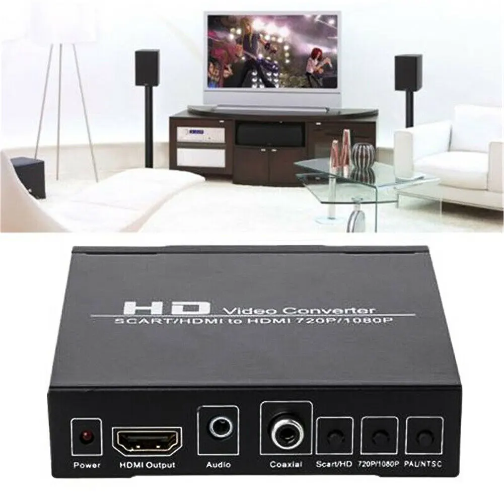Из scart в HDMI конвертер Поддержка RGB и видеосигналы CVBS к HDMI 720 P/1080 P с Система электроснабжения ЕС для HDTV stb