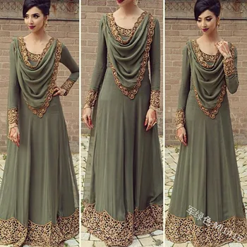 Sleeve Long One Piece Lace Dress