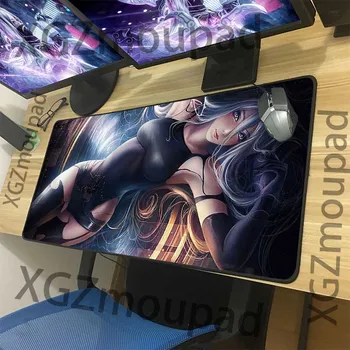 

XGZ Large Cartoon Mouse Pad Exquisite Black Lock Edge Popular Anime NieR: Automata Computer Table Mat Natural Rubber Non-slip