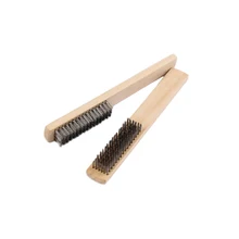 1 xнержавеющая Сталь Медный провод Briste царапин кисти деревянная ручка металлическая ржавчины