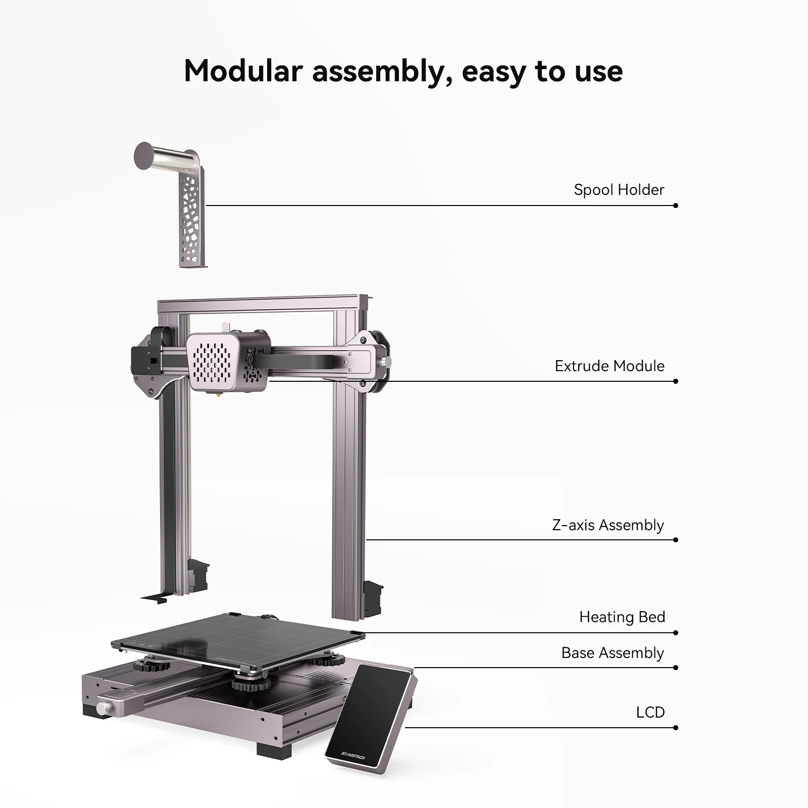 ATOMSTACK Cambrian Pro 3D Printer Support Printing Rubber
