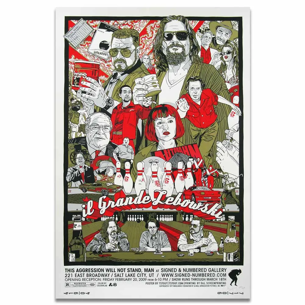 Большой Шелковый постер Lebowski в классическом фильме настенный художественный