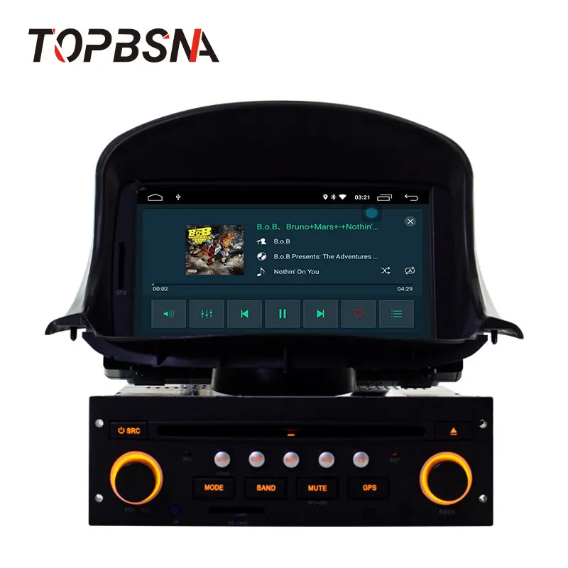 Cheap TOPBSNA Android 9.0 1 Din Car DVD Player For Peugeot 206 206CC 2007-2014 GPS Navi Car Radio Multimedia WIFI Stereo Headunit RDS 2