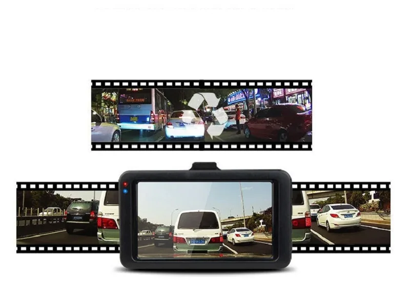 3," Автомобильный видеорегистратор Full HD 1080P видео рекордер вождения для транспорта, с двумя объективами камера Автомобильный видеорегистратор с g-сенсором ночного видения 2 камеры s