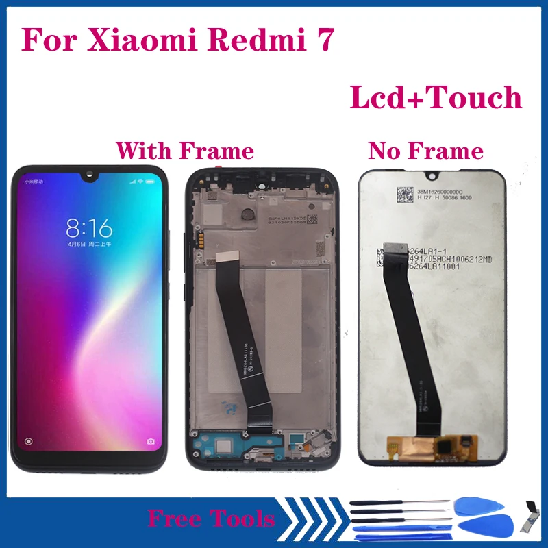 

6.26" high quality LCD For Xiaomi Redmi 7 LCD Display Touch Screen Replacement For Redmi7 LCD Repair kit with frame