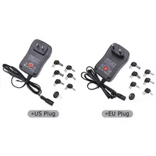 Универсальный адаптер питания с регулируемым напряжением 3-12 В, 30 Вт, штепсельное зарядное устройство постоянного тока с usb-портом