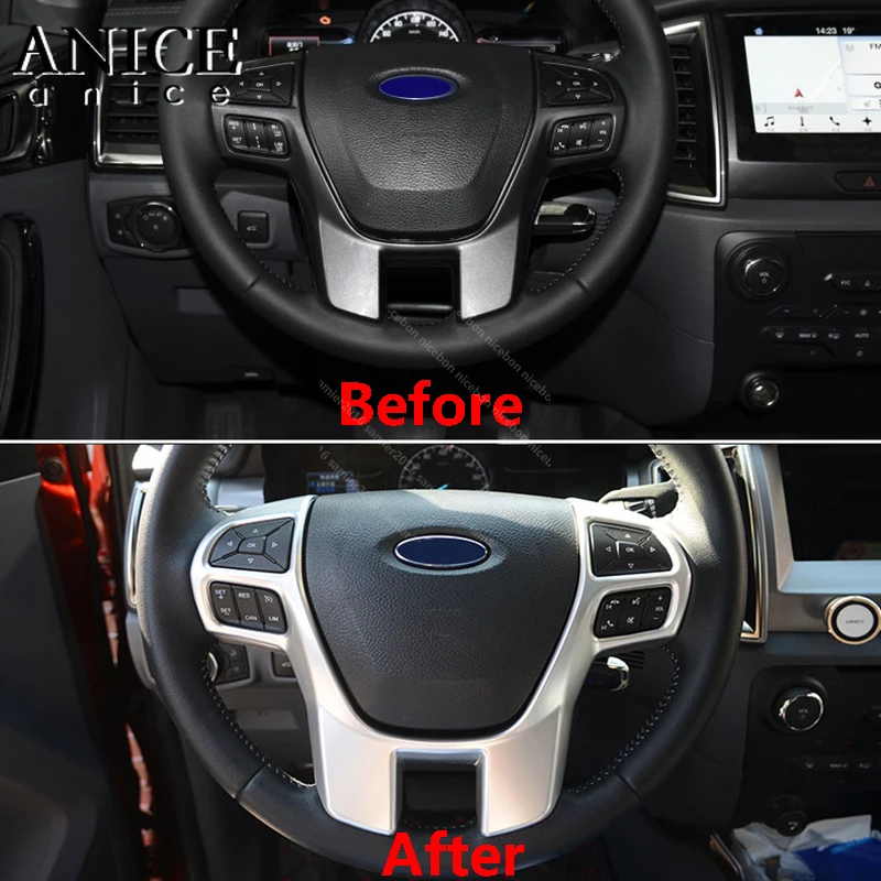 Рулевое колесо рамки декоратор Обложка отделка Подходит для Ford Ranger Everest Endeavor аксессуары