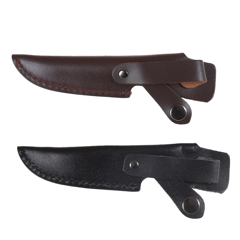 

Top Quality Fixed Blade Straight Knife Holder Outdoor Tool Belt Loop Hunt Multi Holster Carry Sheath Leather Scabbard