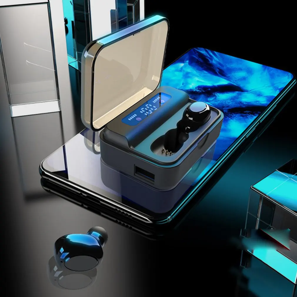 S590 Wireless Earphones Mini Earbuds Earphone Stereo Bluetooth Headset HIFI Sport Headphone With Charging Box Power Bank