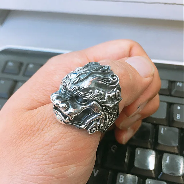 Bague tête de dragon