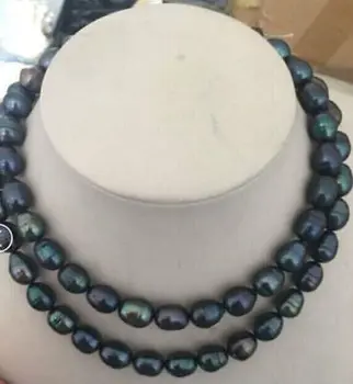 

HUGE 32"9-10MM NATURAL SOUTH SEA WHITE GOLD PINK PURPLE ROUND PEARL NECKLACE AA