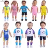 Football Soccer Uniform Sneakers Sock Doll Clothes Shoes For 18 Inch American Doll 43 CM Born Baby,Toys For Girls,Our Generation 3
